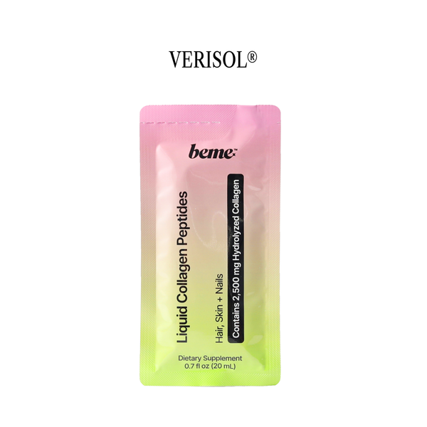Verisol beme Liquid Collagen Peptides packet on a white background