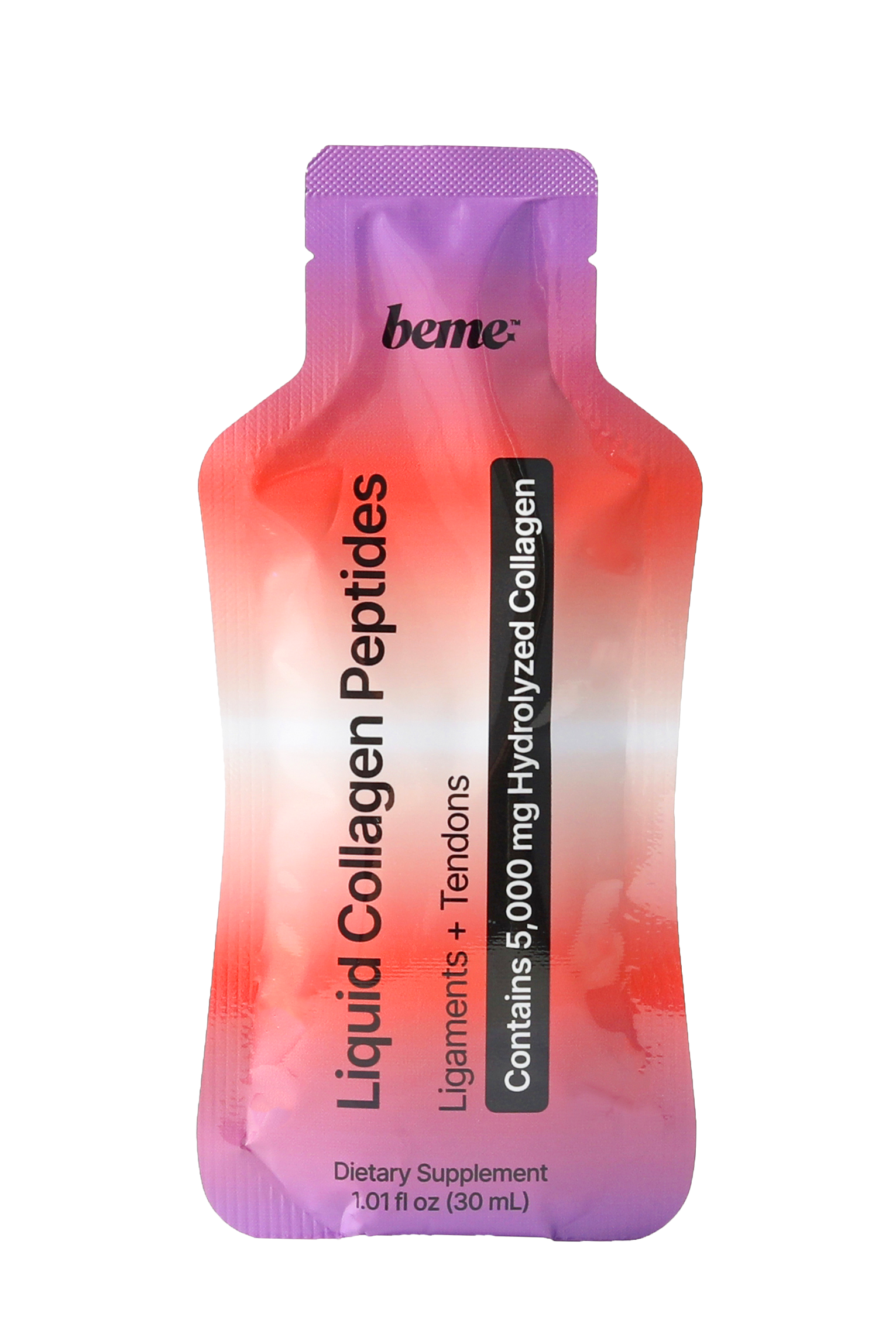 BeMe Liquid Collagen Peptides sachet on a white background