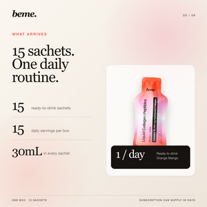 BeMe MOVE 15-sachet box with one ready-to-drink sachet per day
