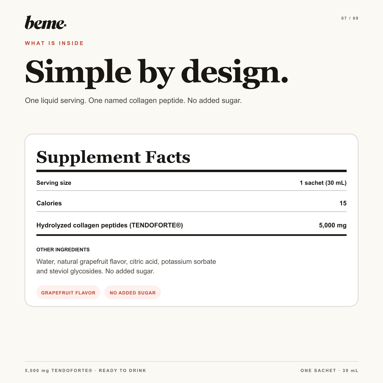 BeMe PROTECT Supplement Facts and ingredients